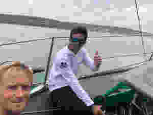Maxime Sorel et Guillaume Le Brec à bord de V and B - Mayenne