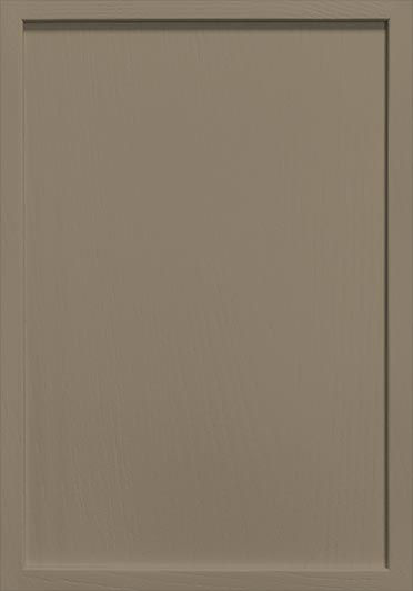 Khaki green shaker kitchen door with painted finish.