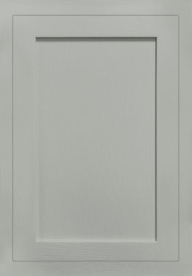 Cosy neutral beige shaker kitchen door with painted finish.
