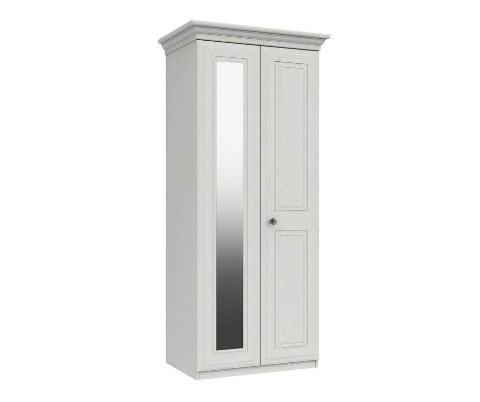 Hadleigh 2 Door Robe with Mirror White