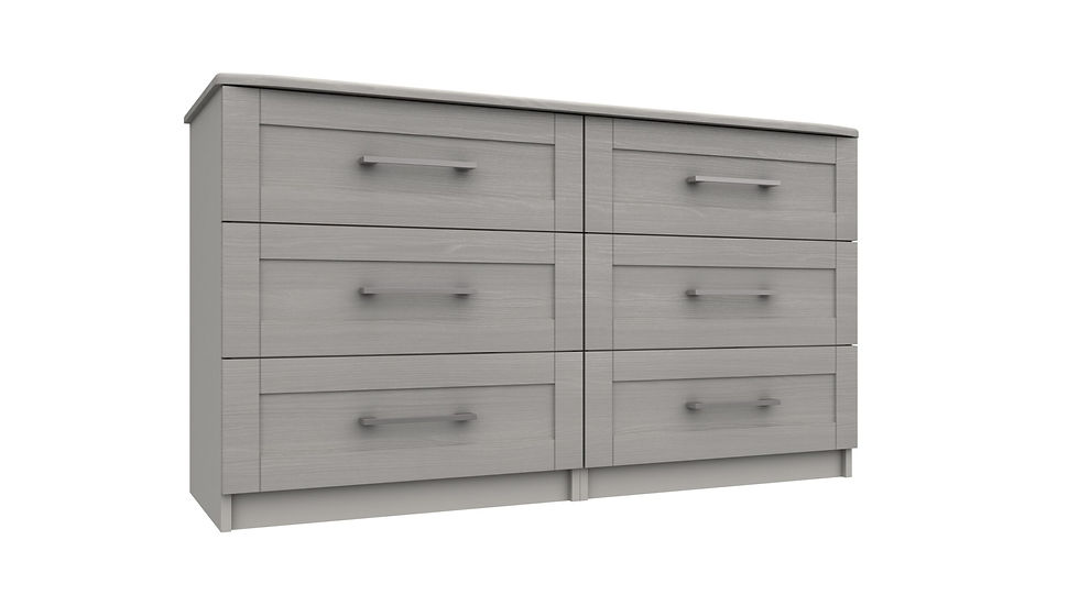 Thumbnail: Andante 3 Drawer Double Chest Light Grey