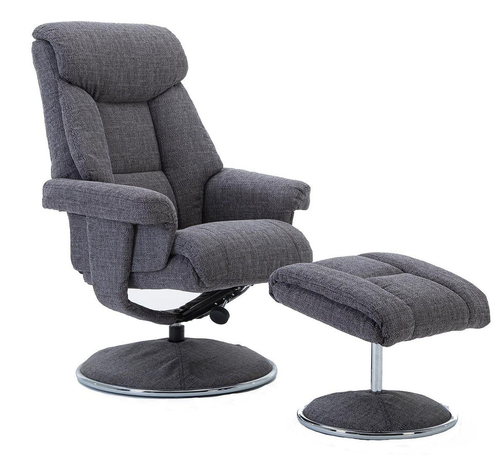 Thumbnail: Biarritz Swivel Recliner and Footstool
