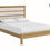 Thumbnail: Dorchester Oak rustic oak bed frame with upholstered headboard 5ft low end bed