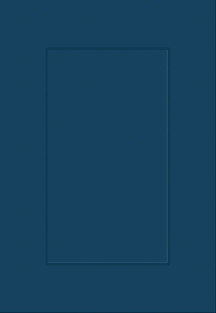 Dark royal blue shaker kitchen door with silk painted finish.
