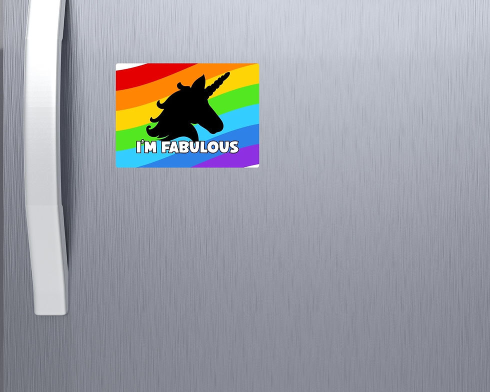 Thumbnail: Magnet - I'm Fabulous, Rainbow Unicorn