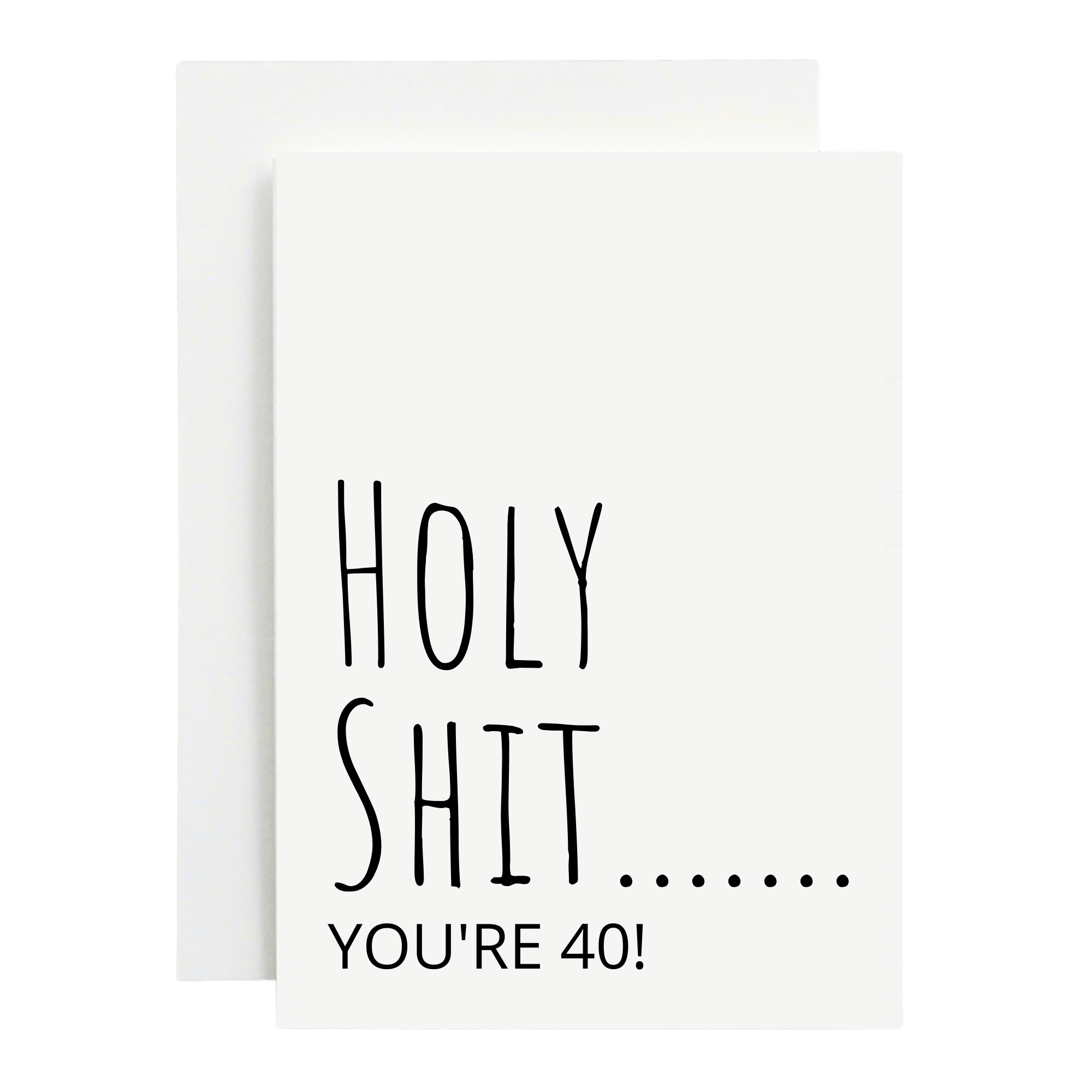 Holy Shit...You're 40, Birthday Greeting Card