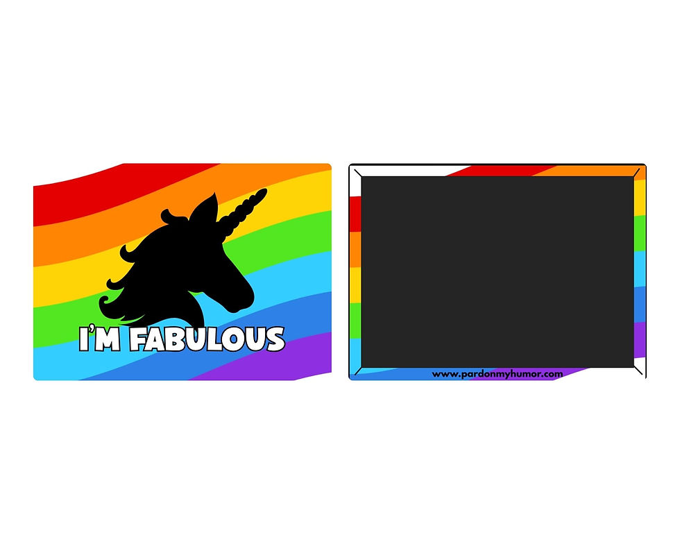 Thumbnail: Magnet - I'm Fabulous, Rainbow Unicorn