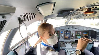 Captain Lee on the flight deck