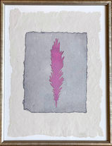 Feather, 2023 Watercolor on paper framed, 8 x 6 in