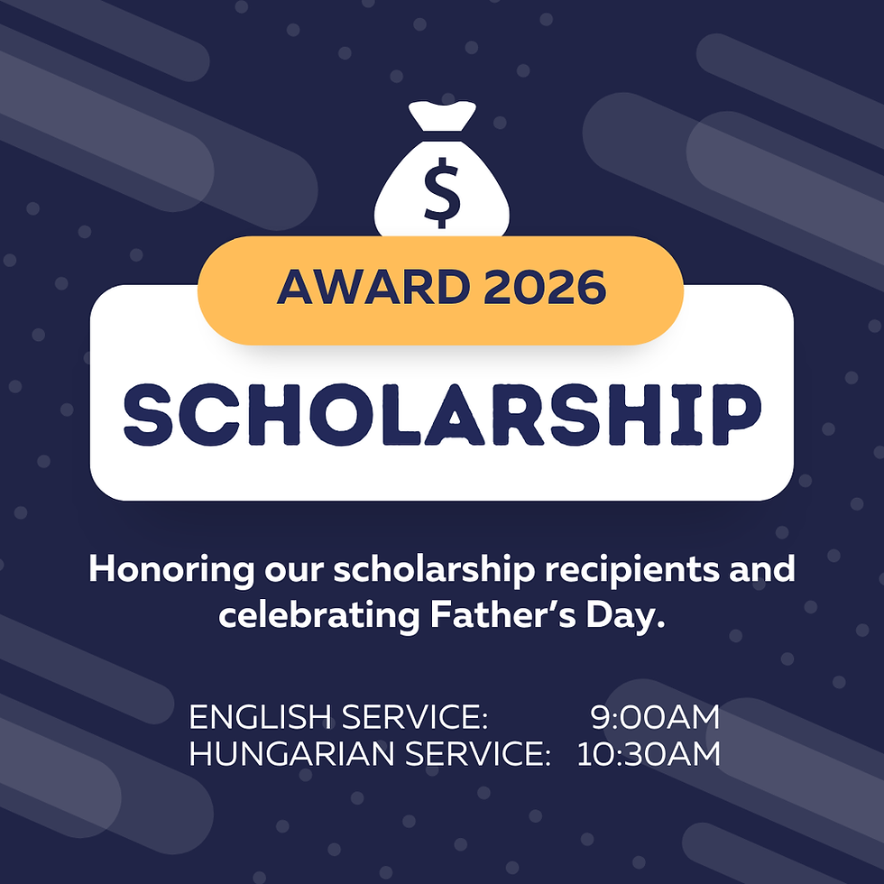 Scholarship Award and Father's Day Service