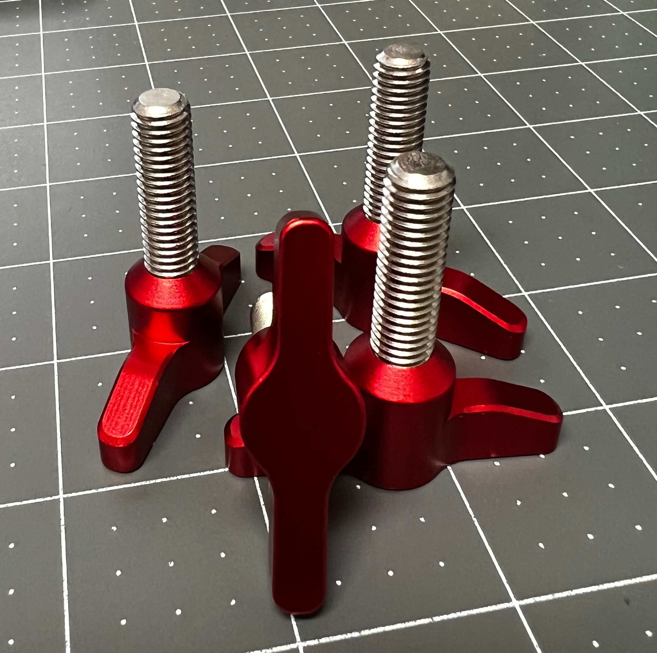 Hydrofoil Wingscrews, M8 x 30mm, Set of 4, Satin Red