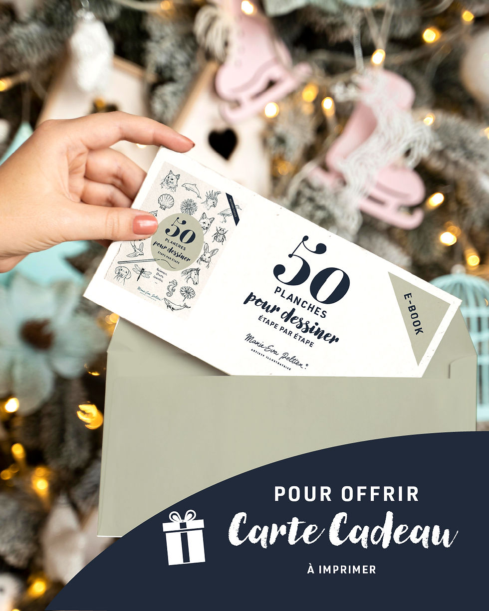 đ Carte Cadeau - 50 Planches pour Dessiner â MĂ©thode Facile (E-Book)