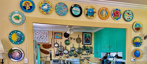 Plates painted by friends