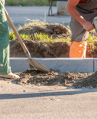 pouring cement concrete
