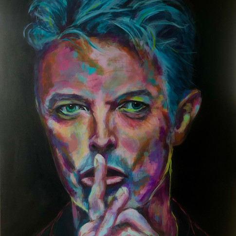Painting of a man (David Bowie)