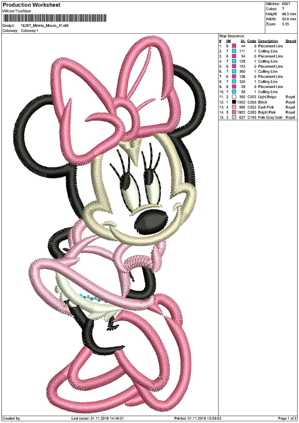 Thumbnail: Minnie Mouse Appliqué. Mickey Mouse. Machine Embroidery Applique Design