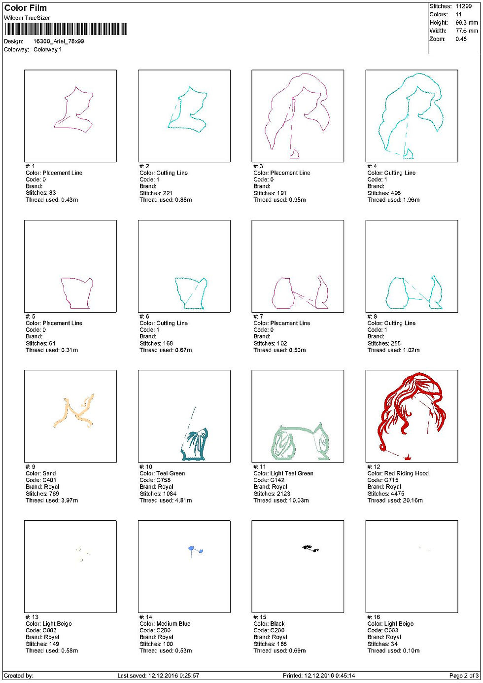 Thumbnail: Ariel Appliqué. The Little Mermaid. Machine Embroidery Applique