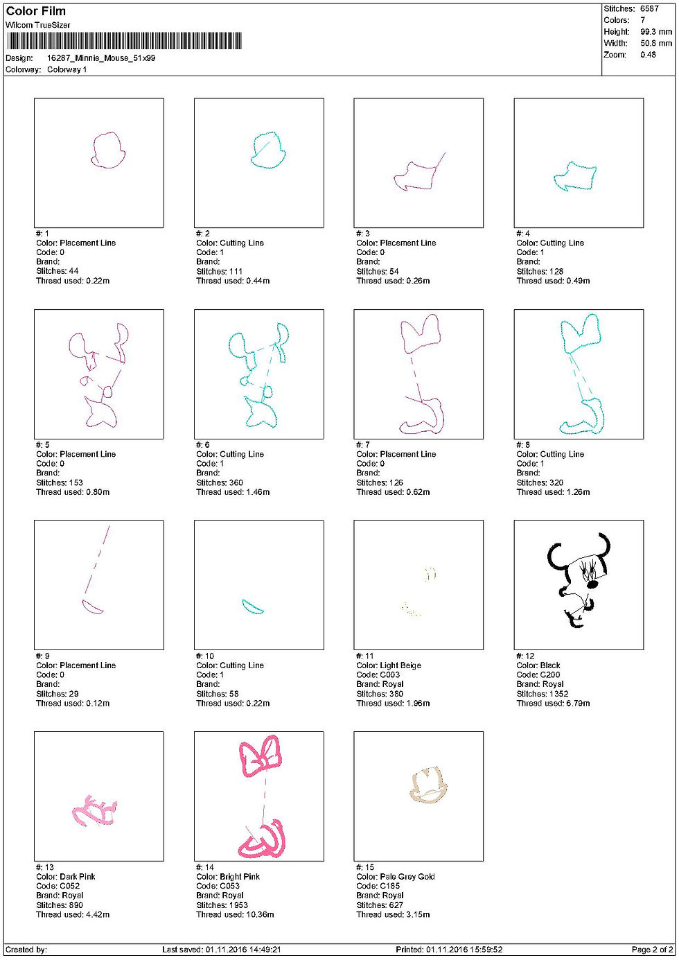 Thumbnail: Minnie Mouse Appliqué. Mickey Mouse. Machine Embroidery Applique Design
