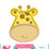 Thumbnail: Giraffe face Appliqué. Machine Embroidery Applique Design. Digital Download