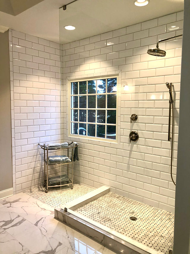master bathroom without tub