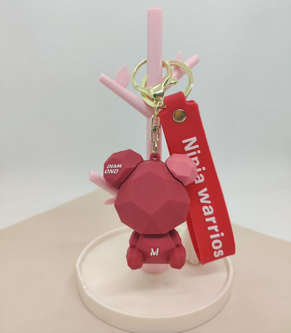 DIAMOND NINJA WARRIORS KEYCHAIN - RED