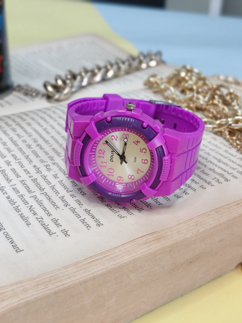 COSMIC DUAL COLOUR WRIST WATCH - PURPLE