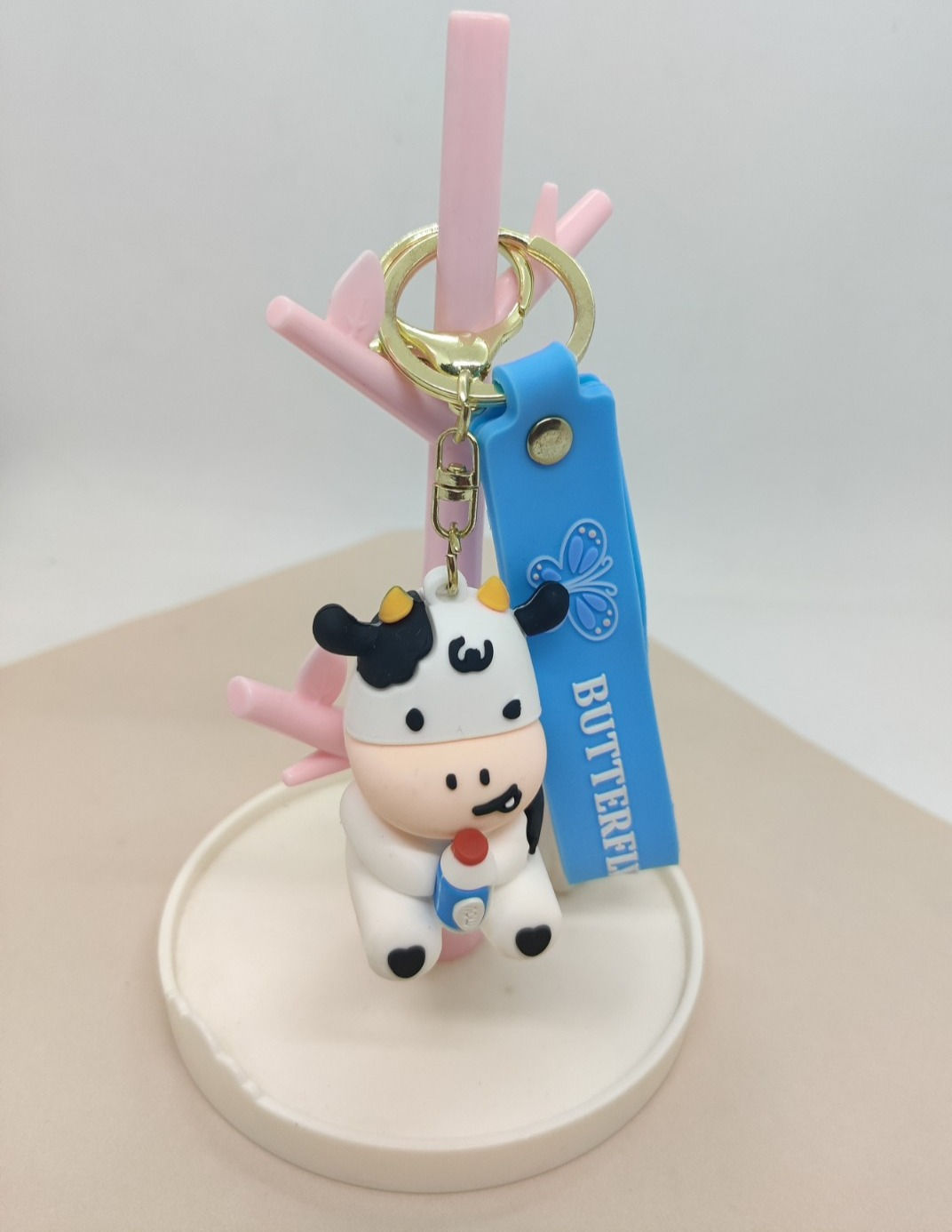 COW KEYCHAIN - WHITE