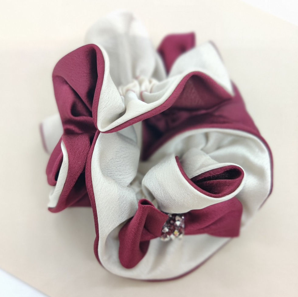 Thumbnail: ALL OVER BOW DUAL COLOUR HAIR TIE