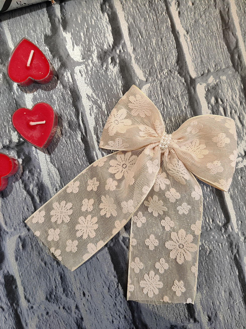 Thumbnail: EMBROIDERED PEARL HANDCRAFTED BOW