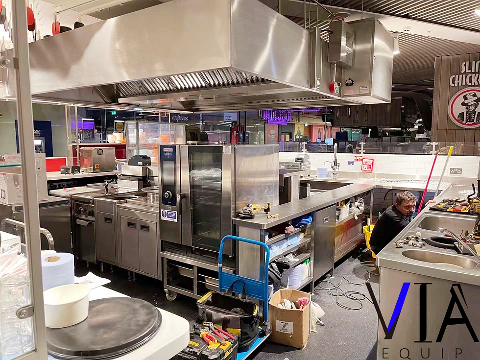 Open Commercial Kitchen in Shopping Center
