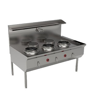 ACK 3 Front Rings & 2 Back Rings Induction Wok Cooker