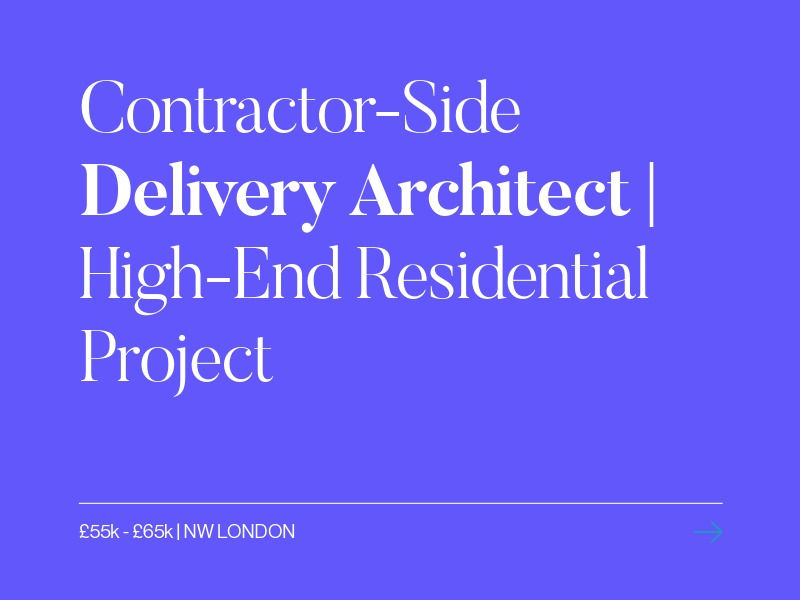 Contractor-Side Architect | High-End Residential Project