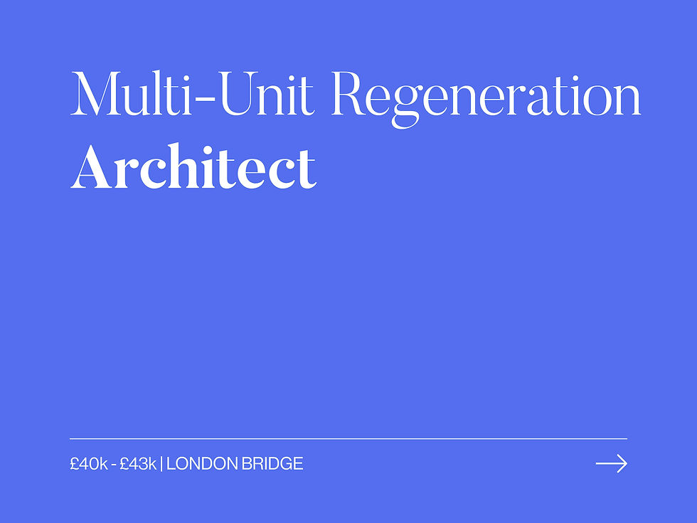 Architect | Multi-Unit | Urban Regeneneration