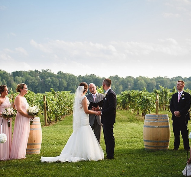 Wedding Overlooking Vineyards