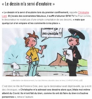 Les dessins de Christophe Lazé sur la crise sanitaire réunis dans un livre
