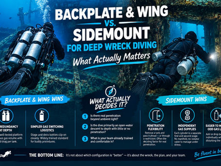 Backplate & Wing vs. Sidemount for Deep Wreck Diving — What Actually Matters