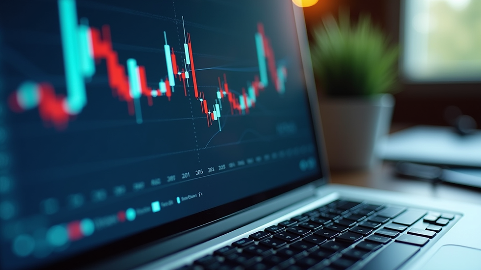 Close-up view of a laptop screen showing AI risk management dashboard