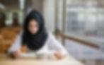 Muslim Girl Studying