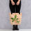 Thumbnail: Green Leaf Daisy Field Tote Bag