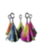 Thumbnail: Yellow Flower Inverted Rain Umbrella and Sun Parasol with C-Shaped Handle