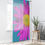 Thumbnail: Purple Flower on Turquoise Sheer Curtain