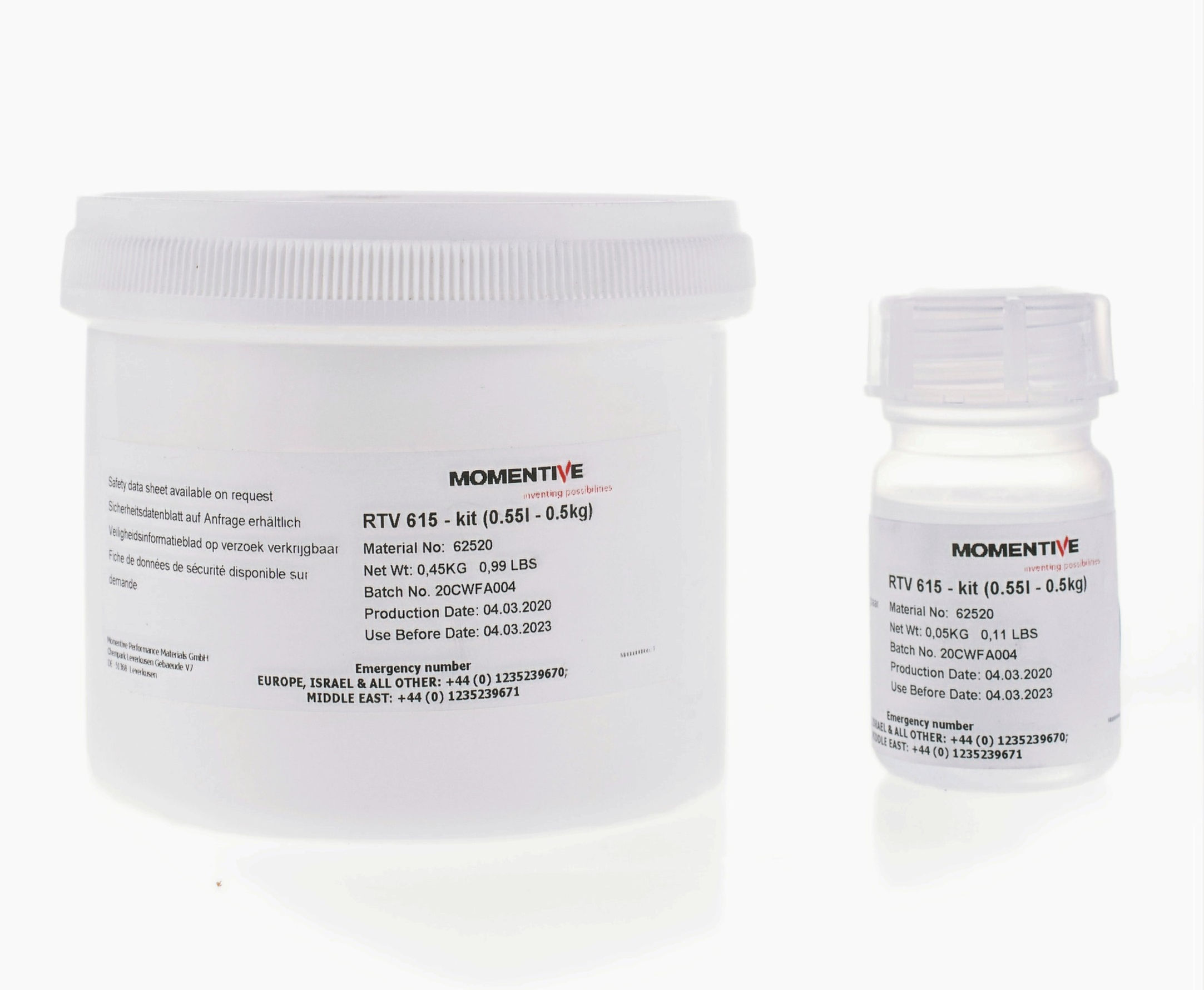 RTV615 A+B Clear Can Kit (550ml/500gr)