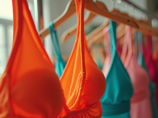 A colorful array of 1960s bikinis