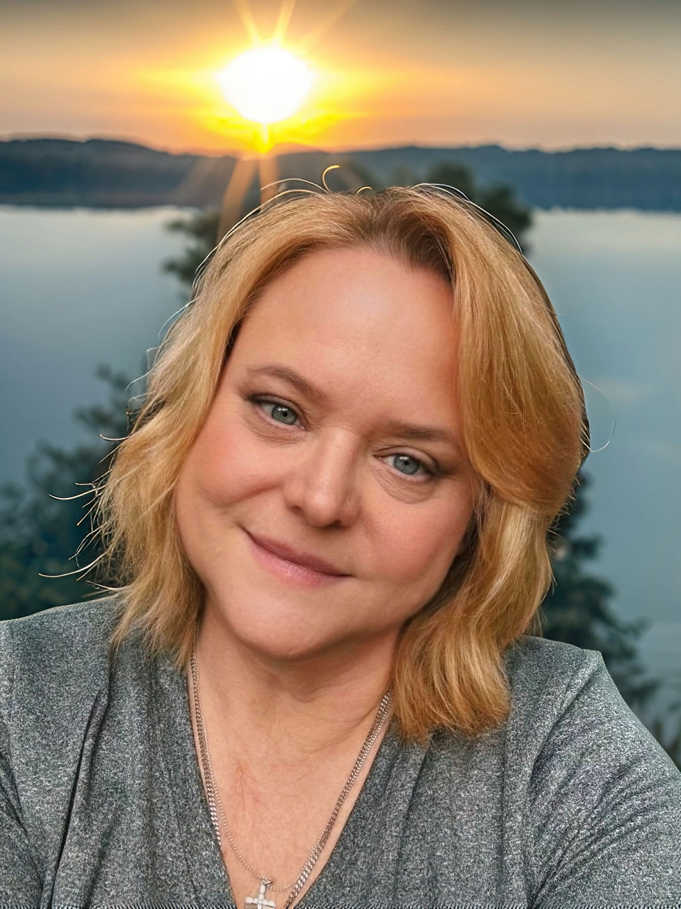 Radiate your inner light and illuminate the world, as the sun sets gracefully in the background.