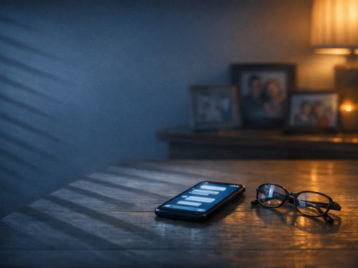 Online fraud often enters ordinary domestic life quietly—through messages, trust, and attention—before escalating into financial and psychological harm.