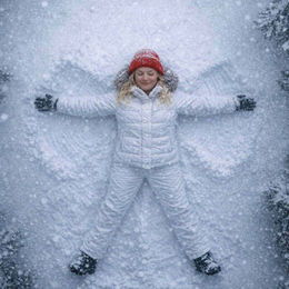 Nothing better than making snow angels! “Snowflakes are kisses from heaven.”