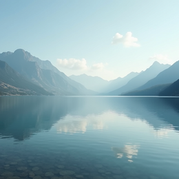 A tranquil lake that embodies stillness and reflection.