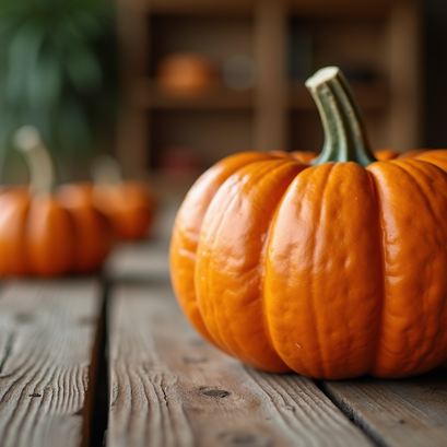 A vibrant pumpkin ready for cooking