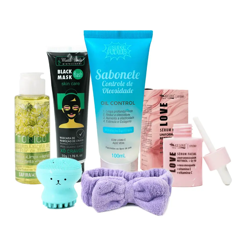 Miniatura: Kit Skin Care Antioleosidade Anti-acne Cuidado Facial Rotina Básica Pele Oleosa 