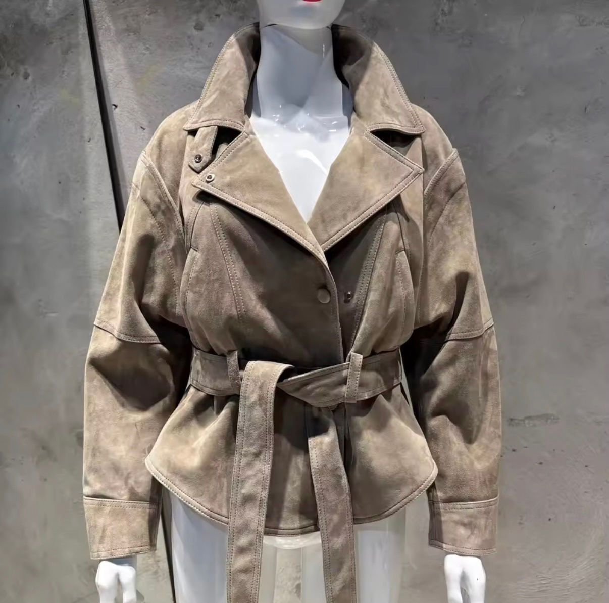 SUEDE SINGLE BREAST JACKET